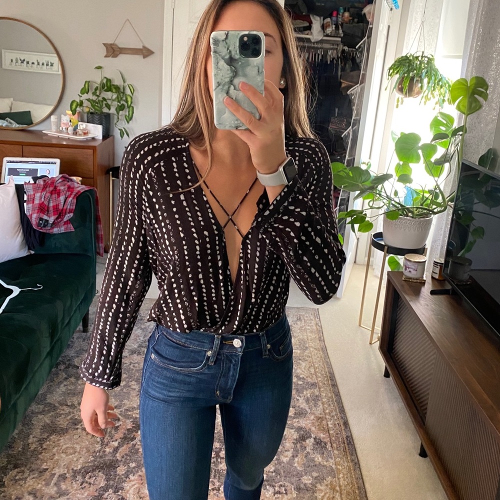 Urban Outfitters Criss Cross Blouse